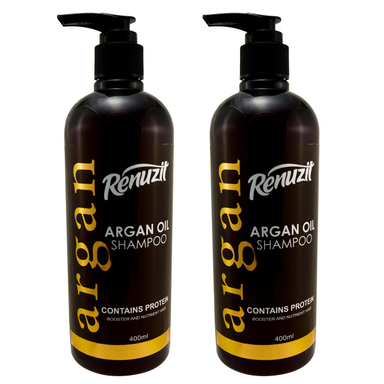 شامپو مو رینوزیت (Renuzit) مدل ARGAN OIL حجم 400 میلی‌لیتر بسته 2 عددی