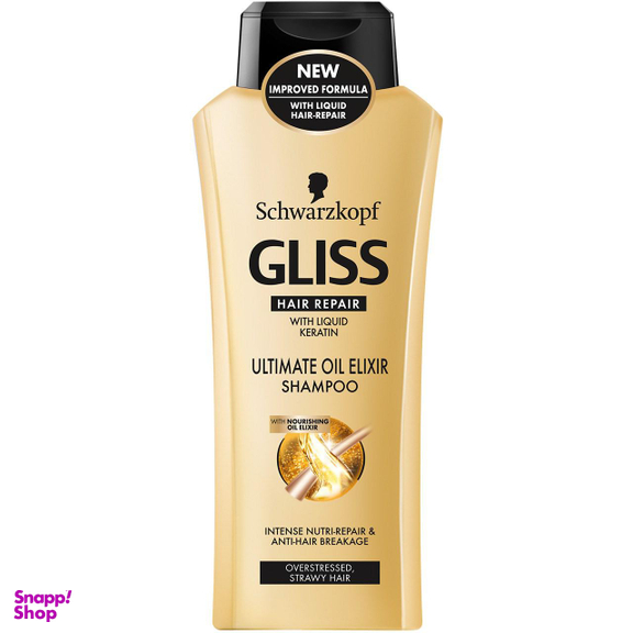 شامپو مو سر گلیس (Gliss) مدل Ultimate Oil Elixir حجم 400 میلیلیتر