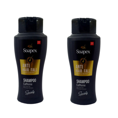 شامپو مو سوپکس (Soapex) مدل Caffeine حجم 400 میلی‌لیتر بسته 2 عددی