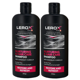 شامپو مو لروکس (Lerox) مدل Nurturing Hair Care حجم 300 میلی‌لیتر بسته 2 عددی
