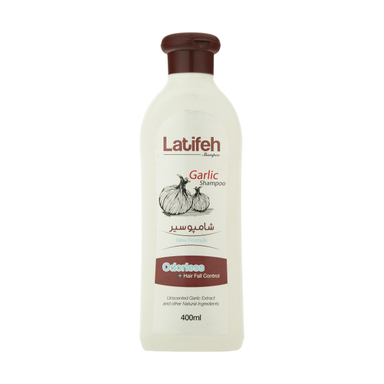 شامپو مو لطیفه (Latifeh) مدل Garlic حجم 400 میلی‌لیتر