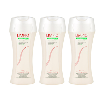 شامپو مو لیمپیو (Limpio) مدل Herbal Extract حجم 400 میلی‌لیتر بسته 3 عددی