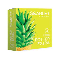 کاندوم اسکارلت مدل DOTTED EXTRA بسته 3 عددی