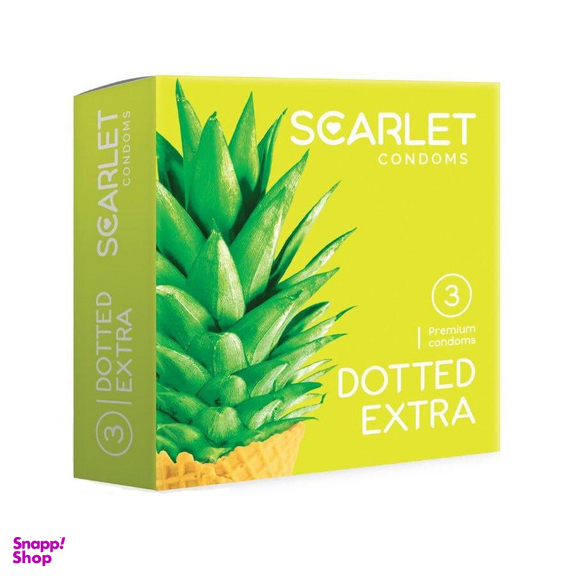 کاندوم اسکارلت مدل DOTTED EXTRA بسته 3 عددی