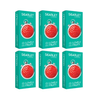 کاندوم اسکارلت (Scarlet) مدل LOVELY FRUITY بسته 6 عددی