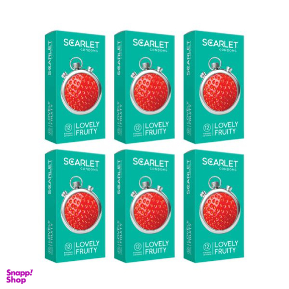 کاندوم اسکارلت (Scarlet) مدل LOVELY FRUITY بسته 6 عددی