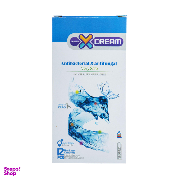 کاندوم ایکس دریم (Xdream) مدل Antibacterial and Antifungal بسته 12 عددی