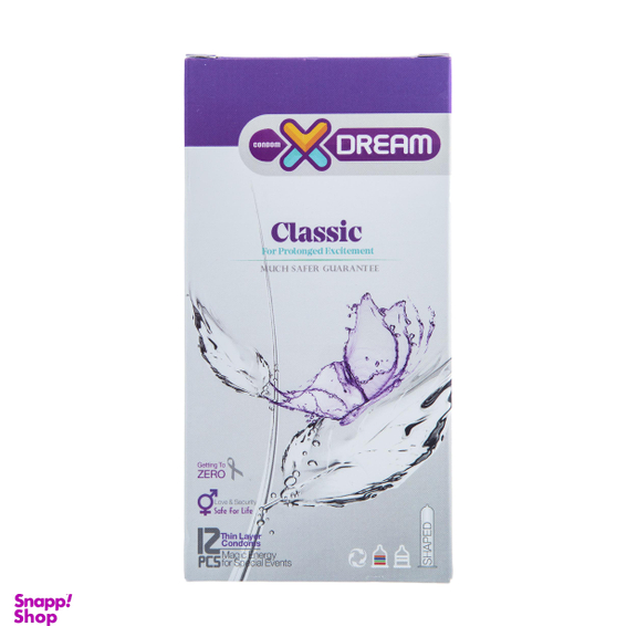 کاندوم ایکس دریم مدل Classic بسته 12 عددی