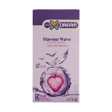 کاندوم ایکس دریم (XDream) مدل Flavour Wave بسته 12 عددی