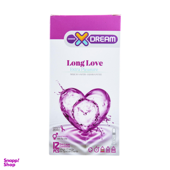 کاندوم ایکس دریم مدل Long Love بسته 12 عددی