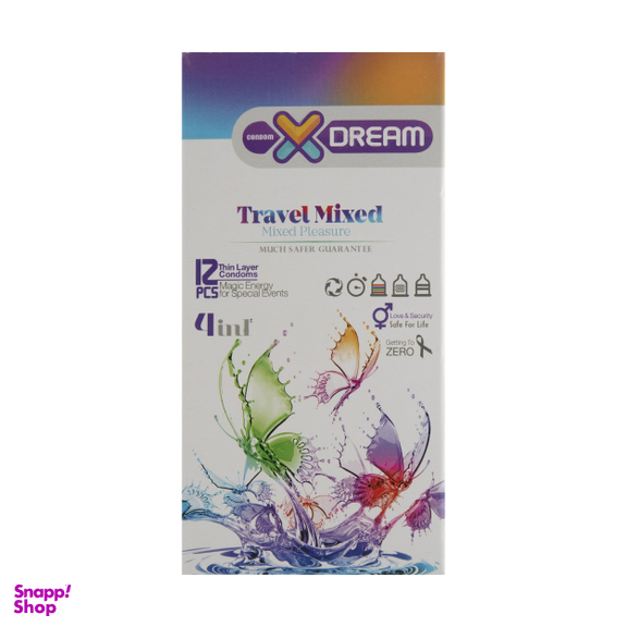 کاندوم ایکس دریم مدل Travel Mixed بسته 12 عددی