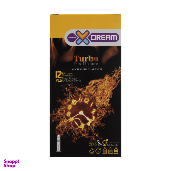 کاندوم ایکس دریم (XDream) مدل Turbo بسته 12 عددی
