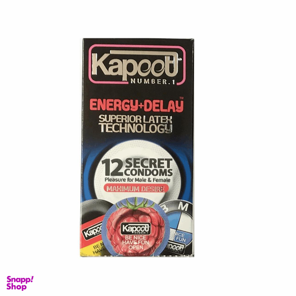 کاندوم تاخیری کاپوت مدل Energy Delay بسته 12 عددی