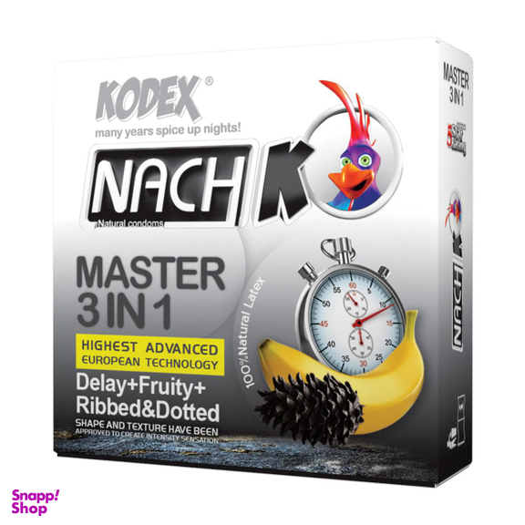 کاندوم تاخیری ناچ کدکس مدل Master 3In1 بسته 3 عددی