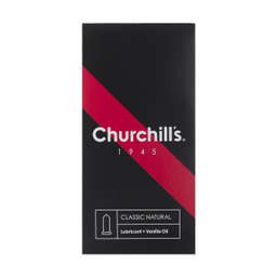 کاندوم چرچیلز (Churchill's) مدل Classic Natural بسته 12 عددی