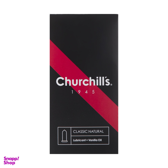 کاندوم چرچیلز (Churchill's) مدل Classic Natural بسته 12 عددی