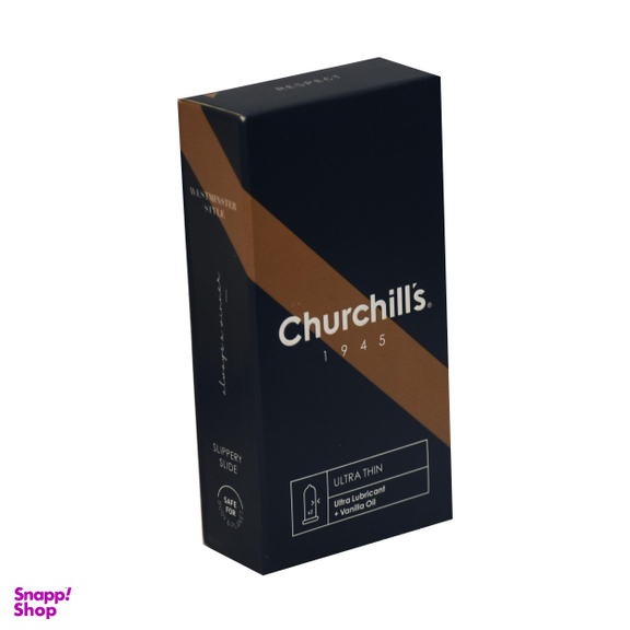 کاندوم چرچیلز (Churchill's) مدل Ultra Thin Lubricant 1945 بسته 12 عددی