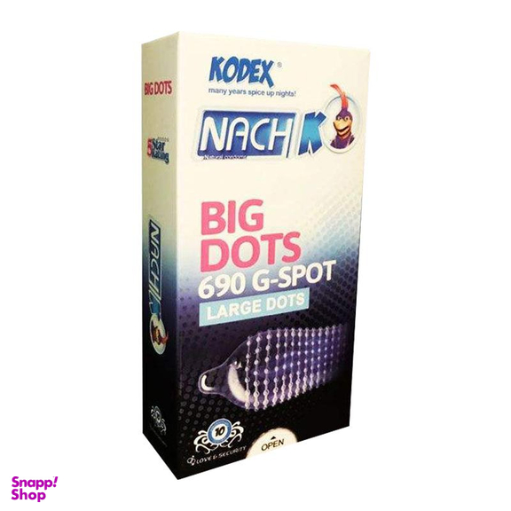 کاندوم خاردار ناچ کدکس مدل Big Dots بسته 10 عددی