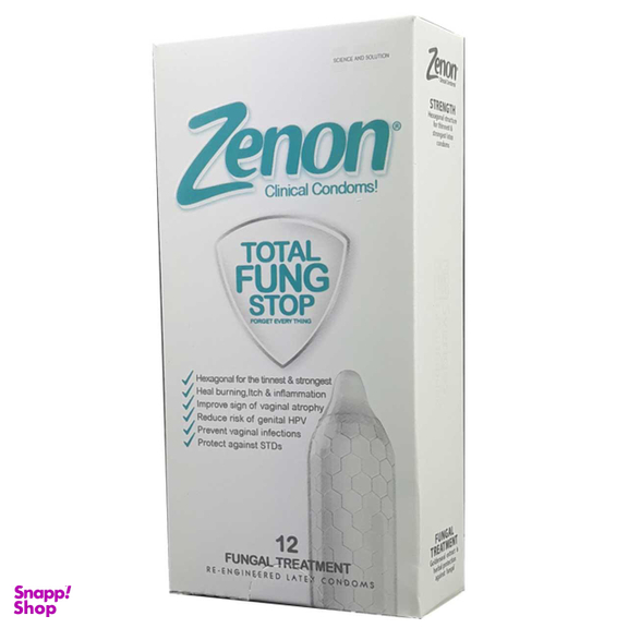 کاندوم زنون (Zenon) مدل Total Fung Stop بسته 12 عددی