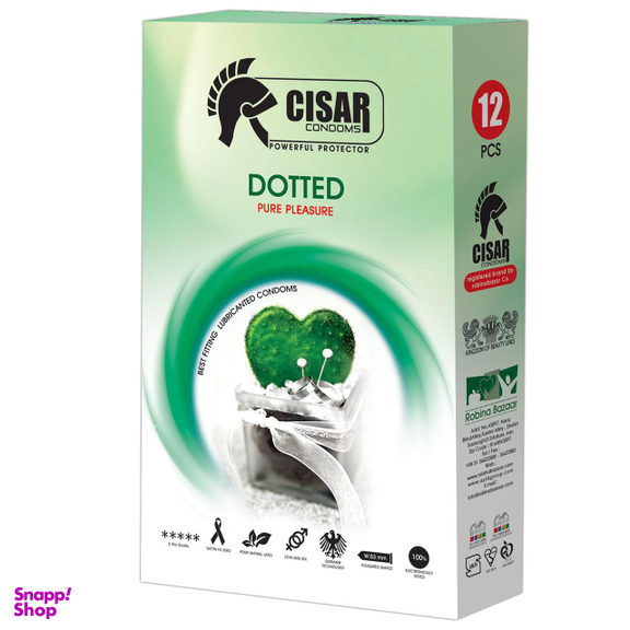 کاندوم سزار (Cisar) مدل Dotted بسته 12 عددی