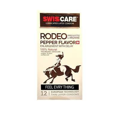 کاندوم سوییس کر (Swisscare) مدل REDO PEPPER FLOVER بسته 12 عددی