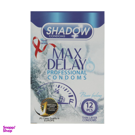 کاندوم شادو (Shadow) مدل Max Delay بسته 12 عددی