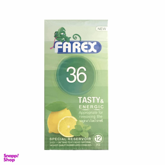 کاندوم فارکس (Farex) مدل Tasty 36 بسته 12 عددی