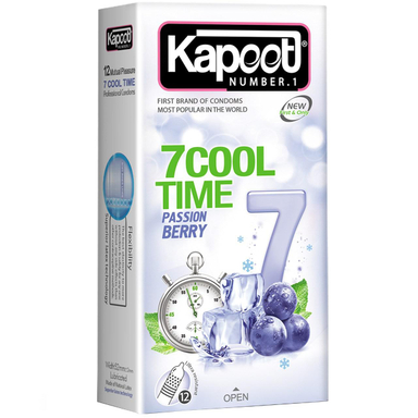 کاندوم کاپوت (Kapoot) مدل 7Cool Time بسته 12 عددی