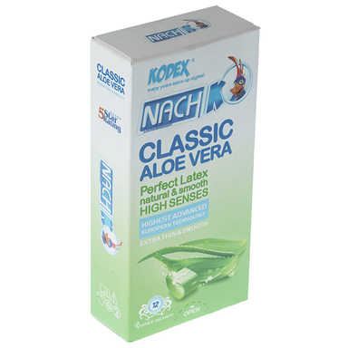 کاندوم ناچ کدکس (Nach Kodex) مدل Classic Aloe vera بسته 12 عددی