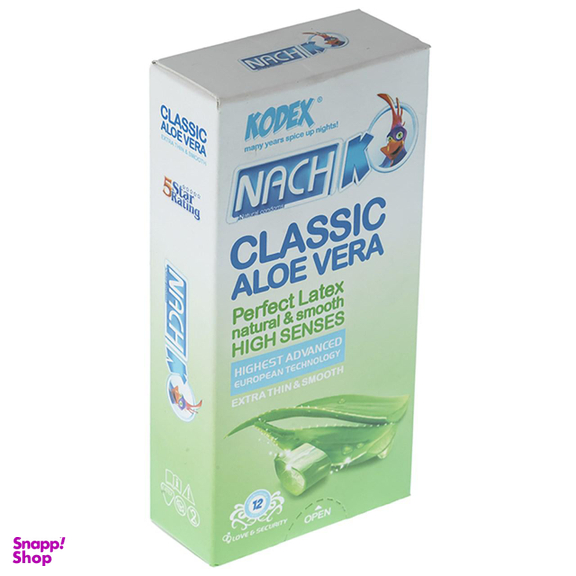 کاندوم ناچ کدکس مدل Classic Aloe vera بسته 12 عددی
