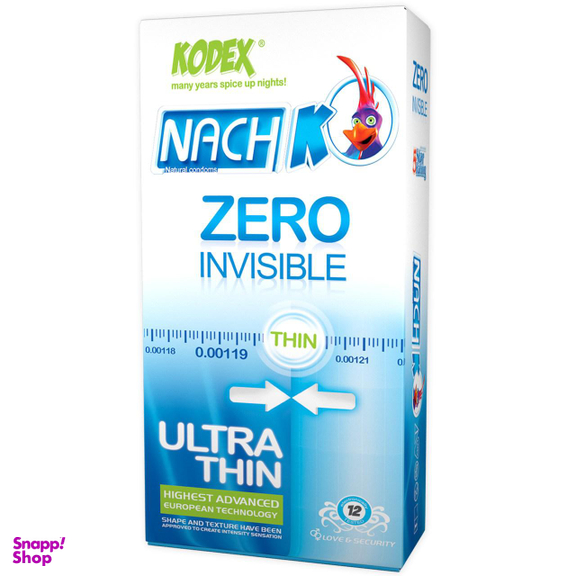 کاندوم ناچ کدکس (Nach Kodex) مدل Zero Invisible بسته 12 عددی