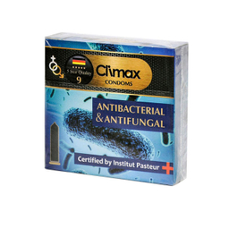 کاندوم کلایمکس (Climax) مدل AntiBACTRIAL و AntiFUNGAL بسته 3 عددی