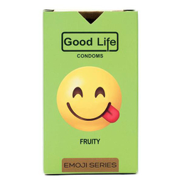 کاندوم گودلایف (Good life) سری ایموجی مدل Fruity بسته 6 عددی