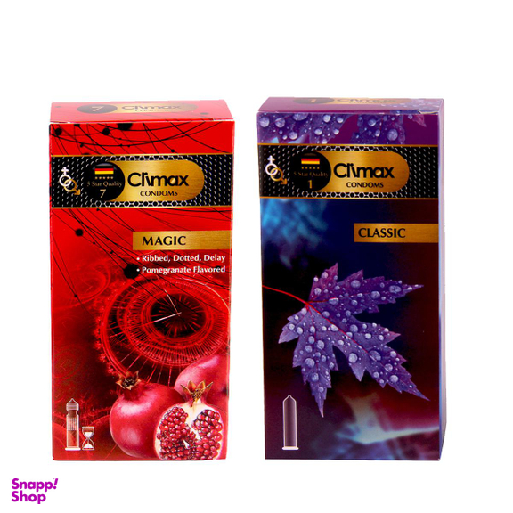 کاندوم مدل classic کلایمکس (Climax) بسته 12 عددی به همراه کاندوم مدل magic بسته 12 عددی