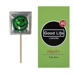 کاندوم مدل Fruity گودلایف (Good life) بسته 12 عددی به همراه کاندوم طرح ایموجی