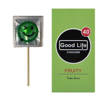 کاندوم مدل Fruity گودلایف (Good life) بسته 12 عددی به همراه کاندوم طرح ایموجی