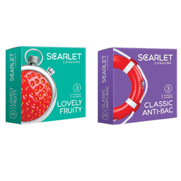 کاندوم اسکارلت (Scarlet) مدل Lovely Fruity به همراه کاندوم مدل Classic Anti Bac بسته 2 عددی