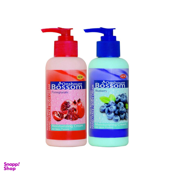 کرم آبرسان انشور بوسوم (Onshor Bossom) مدل Pomegranate و بلوبری حجم 250 میلی‌لیتر بسته 2 عددی