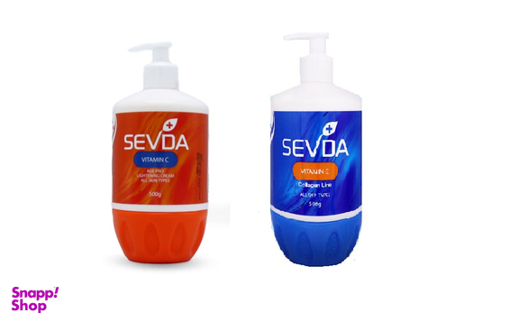 کرم آبرسان سودا (Sevda) مدل VITAMIN C و VITAMIN E حجم 500 میلی‌لیتر