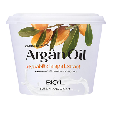 کرم مرطوب کننده دست و صورت بیول (Biol) مدل Argan Oil حجم 250 میلی‌ لیتر