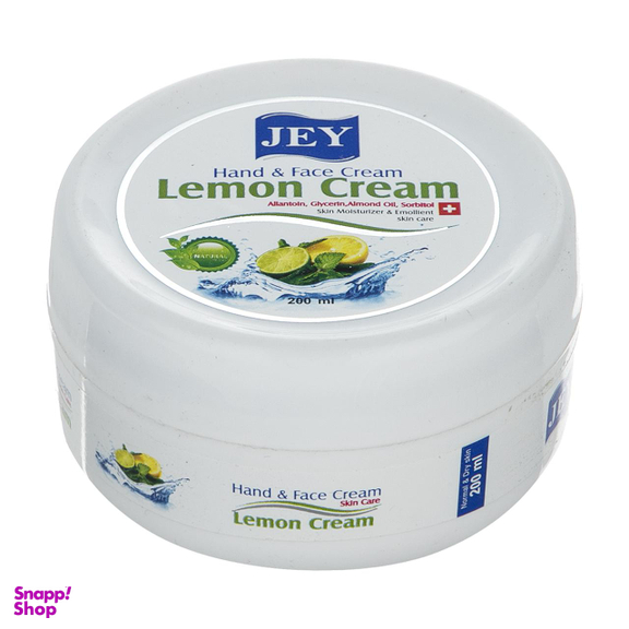 کرم دست و صورت جی (jey) مدل Lemon حجم 200 میلی‌لیتر