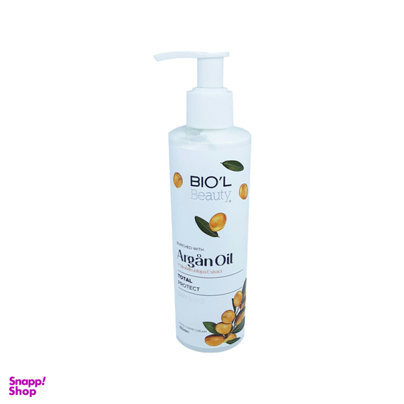 کرم مرطوب کننده پمپی بیول (Biol) مدل Argan Oil حجم 250 میلی لیتر