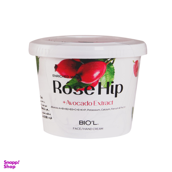 کرم مرطوب کننده دست و صورت بیول (Biol) مدل Rose Hip حجم 250 میلی‌ لیتر