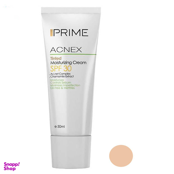 کرم مرطوب کننده پریم (prime) مدل Acnex Tinted حجم 50 میلی‌لیتر