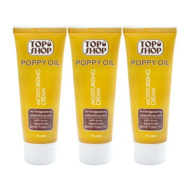 کرم مرطوب کننده تاپ شاپ (Top shop) مدل Poppy Oil حجم 75 میلی‌لیتر بسته 3 عددی