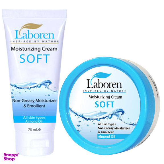 کرم مرطوب کننده سافت لابورن (laboren) مدل Soft حجم 75 میلی‌لیتر بسته 2 عددی