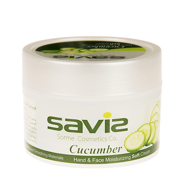 کرم مرطوب کننده دست و صورت ساویز (Saviz) مدل Cucumber وزن 180 گرم