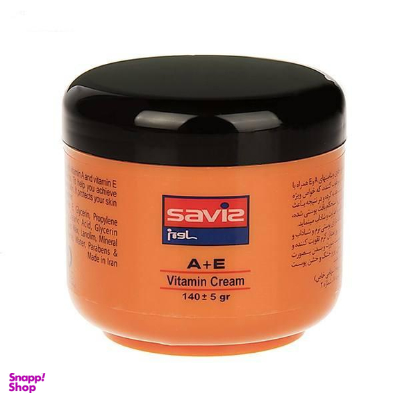 کرم مرطوب کننده دست و صورت ساویز (Saviz) مدل Vitamin Cream حجم 140 میلی‌ لیتر