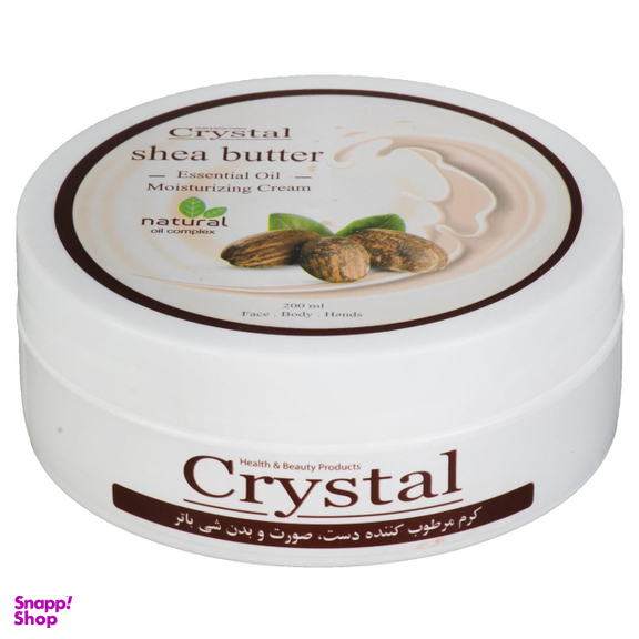 کرم مرطوب کننده کریستال (Crystal) مدل شی باتر حجم 200 میلی‌لیتر