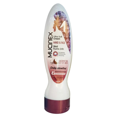 کرم مرطوب کننده ماسینکس (Mucinex) مدل روغن نارگیل و هسته انگور حجم 200 میلی‌ لیتر